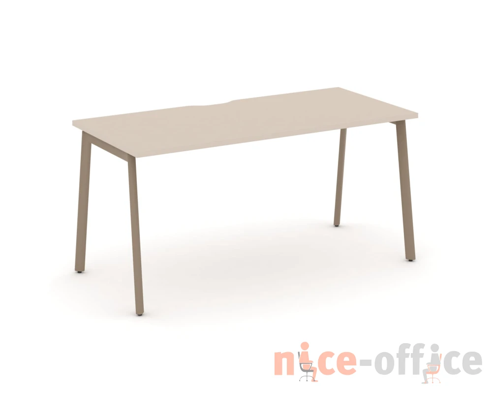 Стол рабочий с вырезом на плоскоовальной трубе 158x73x75 Эстетика / Estetica