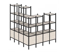 Угловой внешний стеллаж наборный L-55 1694x1694x1869 Loft images