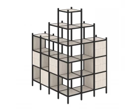 Угловой внешний стеллаж наборный L-56 1694x1278x2280 Loft images