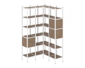 Угловой внутренний стеллаж L-34 1278x1278x2280 Loft images