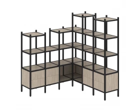 Угловой внутренний стеллаж L-41 1694x1694x1869 Loft images