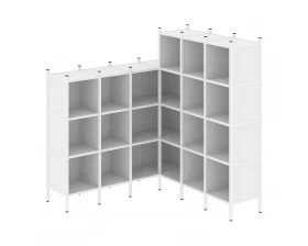 Угловой внутренний стеллаж L-50 1694x1694x1869 Loft images