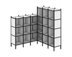 Угловой внутренний стеллаж L-50 1694x1694x1869 Loft images