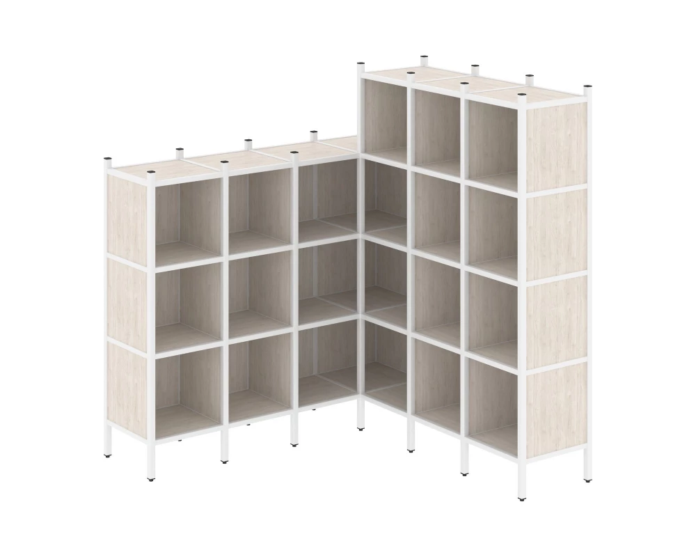 Угловой внутренний стеллаж L-50 1694x1694x1869 Loft