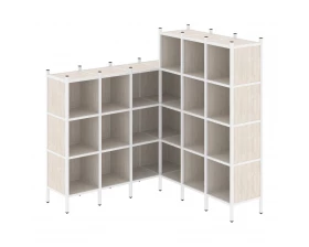 Угловой внутренний стеллаж L-50 1694x1694x1869 Loft images