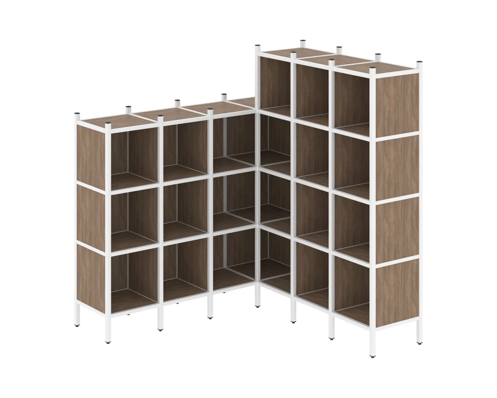 Угловой внутренний стеллаж L-50 1694x1694x1869 Loft
