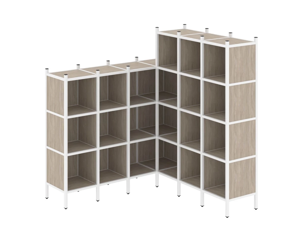 Угловой внутренний стеллаж L-50 1694x1694x1869 Loft