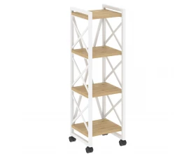 Стеллаж на колесных опорах - 4 полки 400х400х1334 Loft images