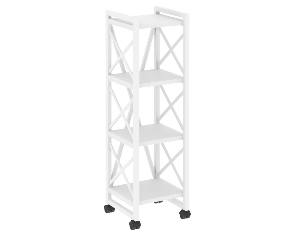 Стеллаж на колесных опорах - 4 полки 400х400х1334 Loft