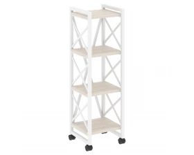 Стеллаж на колесных опорах - 4 полки 400х400х1334 Loft images
