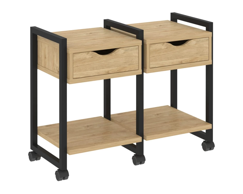 Тумба на колесных опорах наборная. Вариант №1 970х460х767 Loft