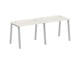 Рабочая станция на 2 раб.места на А-образном м/к 200x72x75 Метал Систем / Metal System images