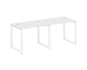 Рабочая станция на 2 раб.места на О-образном м/к 200x72x75 Метал Систем / Metal System images