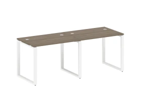 Рабочая станция на 2 раб.места на О-образном м/к 200x72x75 Метал Систем / Metal System images