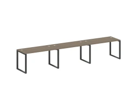 Рабочая станция на 3 раб.места на О-образном м/к 420x72x75 Метал Систем / Metal System images