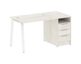 Рабочая станция на А-образном м/к с опорной тумбой 141,2x72x75 Метал Систем / Metal System images