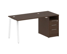 Рабочая станция на А-образном м/к с опорной тумбой 161,2x72x75 Метал Систем / Metal System images