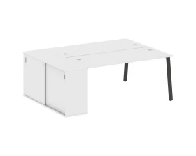 Рабочая станция на А-образном м/к с опорным шкафом-купе 201x147,5x75 Метал Систем / Metal System images