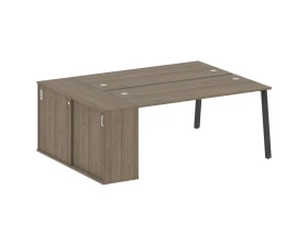 Рабочая станция на А-образном м/к с опорным шкафом-купе 201x147,5x75 Метал Систем / Metal System images