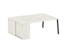 Рабочая станция на А-образном м/к с опорным шкафом-купе 201x147,5x75 Метал Систем / Metal System images