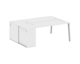 Рабочая станция на А-образном м/к с опорным шкафом-купе 201x147,5x75 Метал Систем / Metal System images