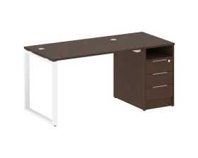 Рабочая станция на О-образном м/к с опорной тумбой 161,2x72x75 Метал Систем / Metal System images