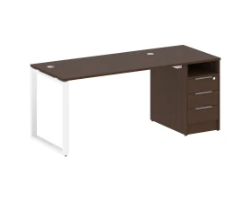 Рабочая станция на О-образном м/к с опорной тумбой 181,2x72x75 Метал Систем / Metal System images