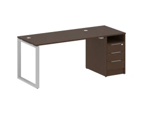 Рабочая станция на О-образном м/к с опорной тумбой 181,2x72x75 Метал Систем / Metal System images