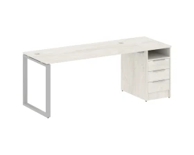 Рабочая станция на О-образном м/к с опорной тумбой 201,2x72x75 Метал Систем / Metal System images