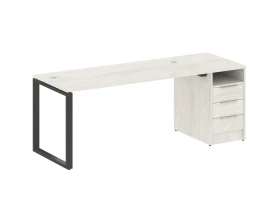 Рабочая станция на О-образном м/к с опорной тумбой 201,2x72x75 Метал Систем / Metal System images