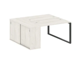 Рабочая станция на О-образном м/к с опорным шкафом-купе 161x147,5x75 Метал Систем / Metal System images