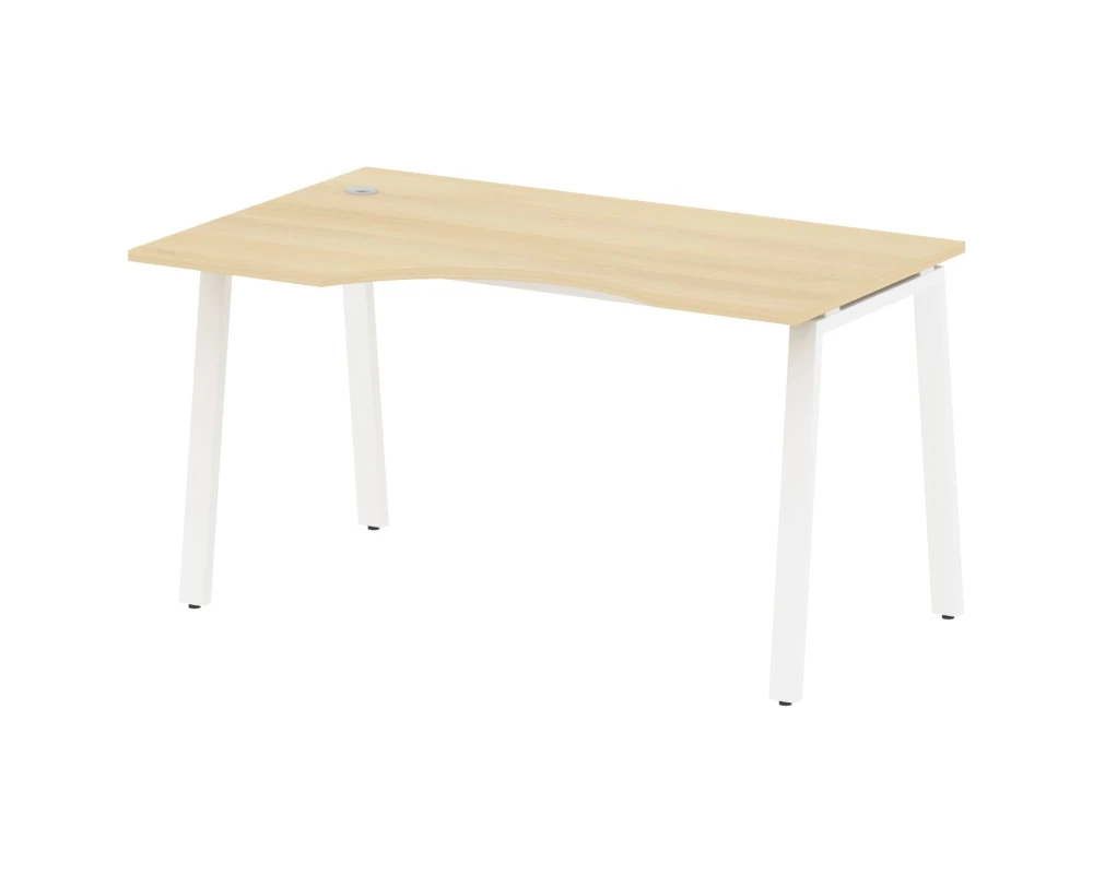 Стол криволинейный левый на А-образном м/к 140x90x75 Метал Систем / Metal System