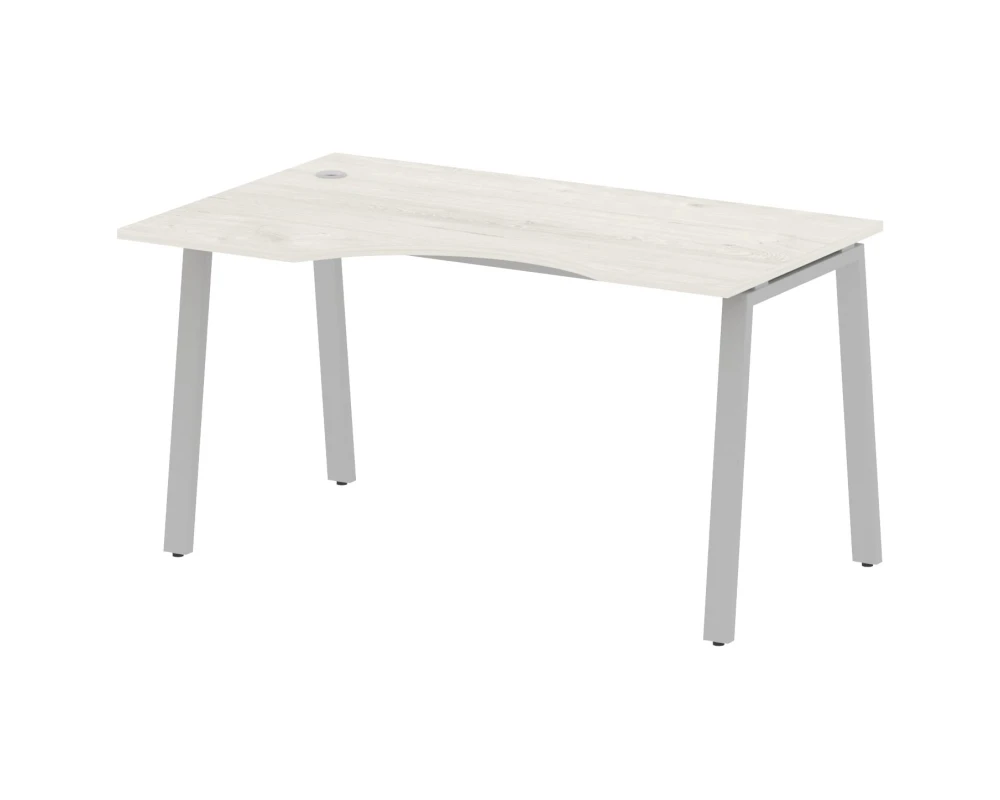 Стол криволинейный левый на А-образном м/к 140x90x75 Метал Систем / Metal System