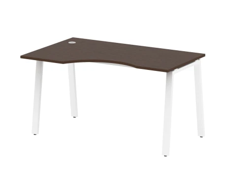 Стол криволинейный левый на А-образном м/к 140x90x75 Метал Систем / Metal System