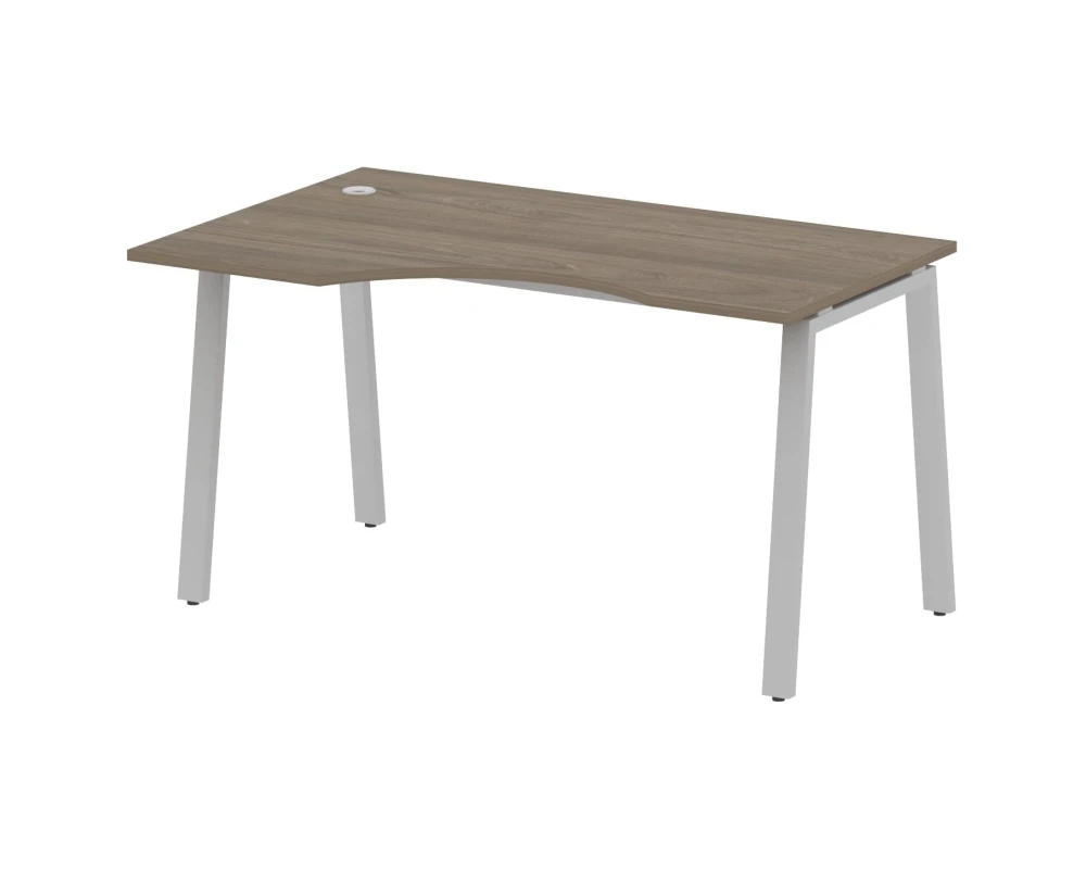 Стол криволинейный левый на А-образном м/к 140x90x75 Метал Систем / Metal System