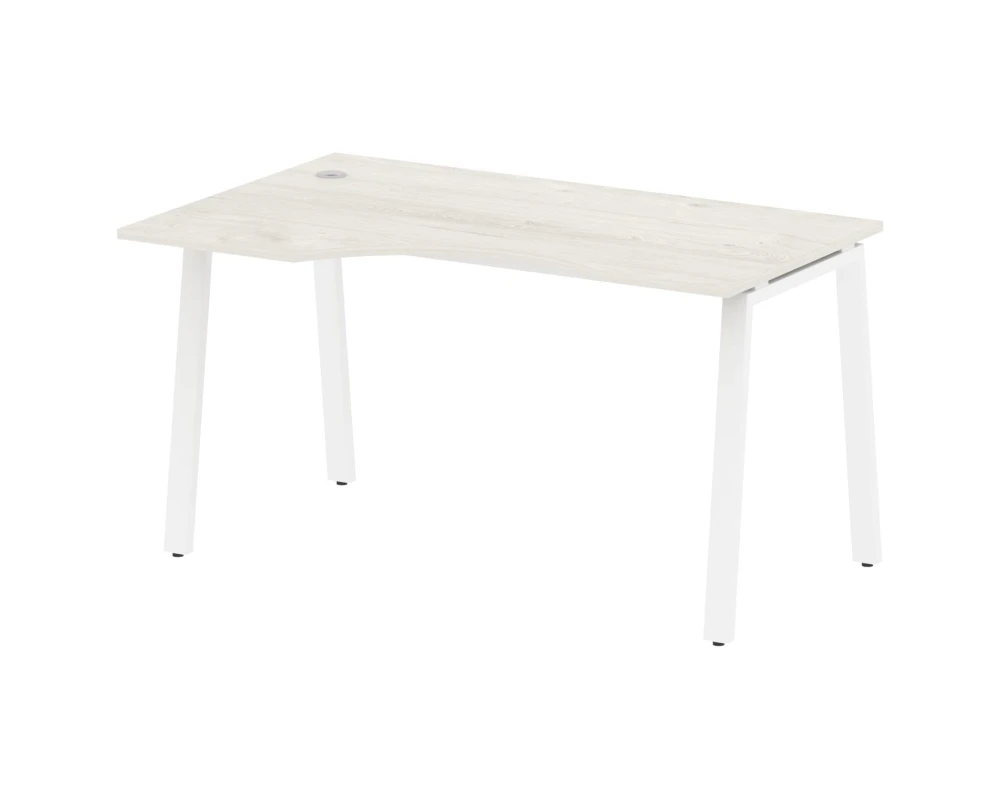 Стол криволинейный левый на А-образном м/к 140x90x75 Метал Систем / Metal System