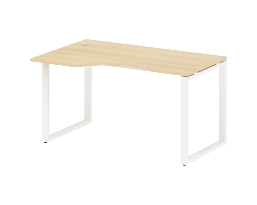 Стол криволинейный левый на О-образном м/к 140x90x75 Метал Систем / Metal System