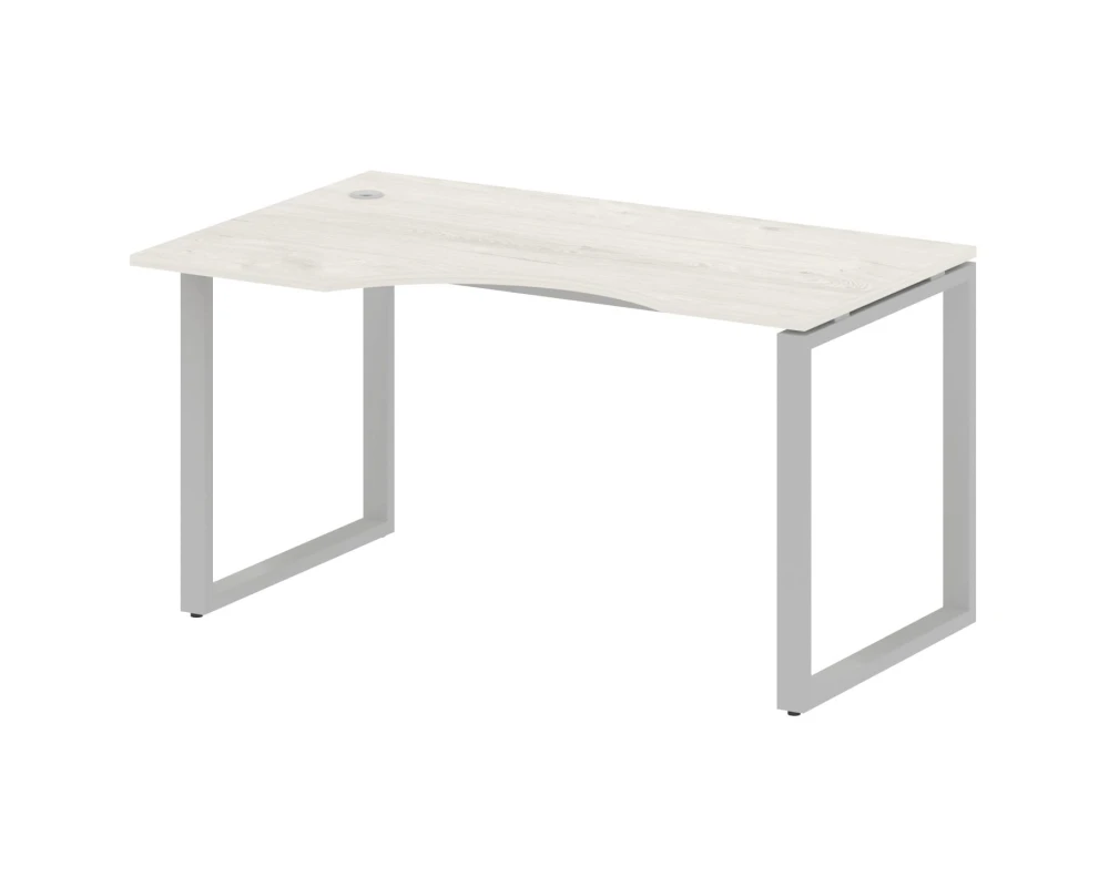 Стол криволинейный левый на О-образном м/к 140x90x75 Метал Систем / Metal System