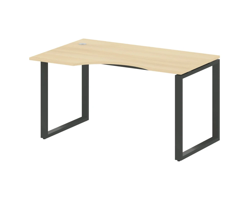 Стол криволинейный левый на О-образном м/к 140x90x75 Метал Систем / Metal System