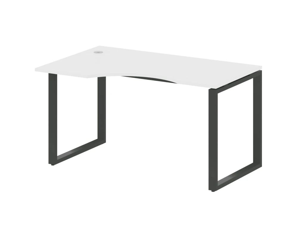 Стол криволинейный левый на О-образном м/к 140x90x75 Метал Систем / Metal System