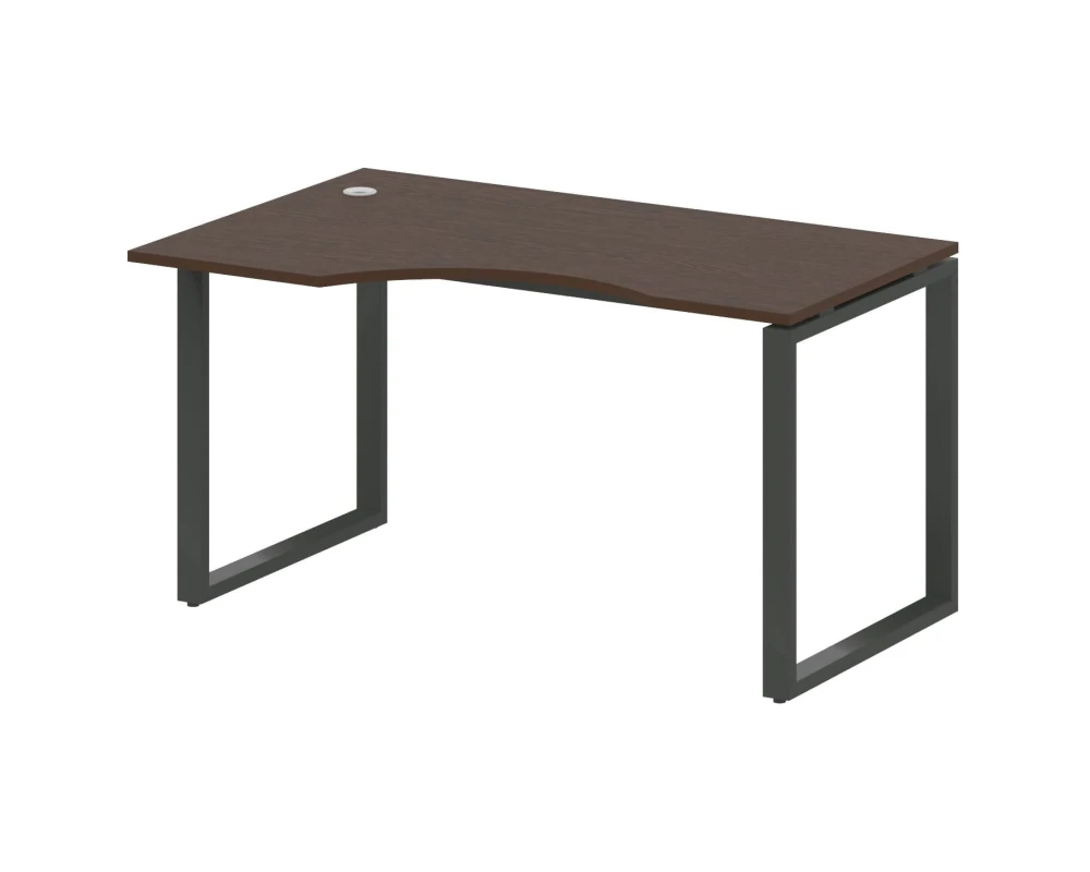 Стол криволинейный левый на О-образном м/к 140x90x75 Метал Систем / Metal System