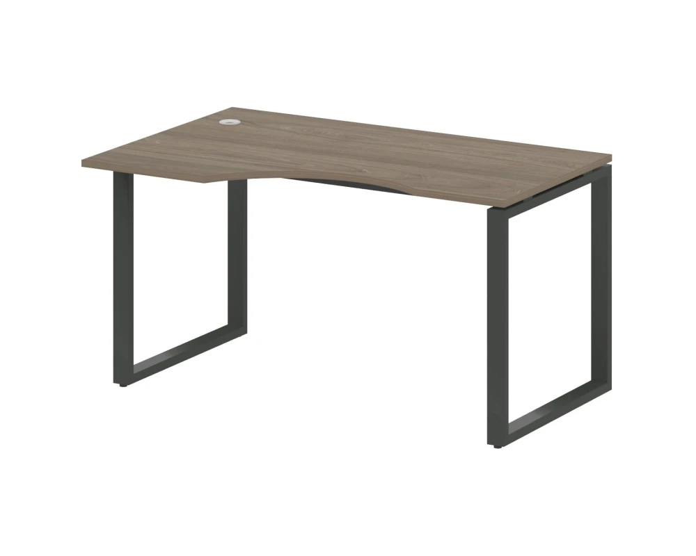 Стол криволинейный левый на О-образном м/к 140x90x75 Метал Систем / Metal System