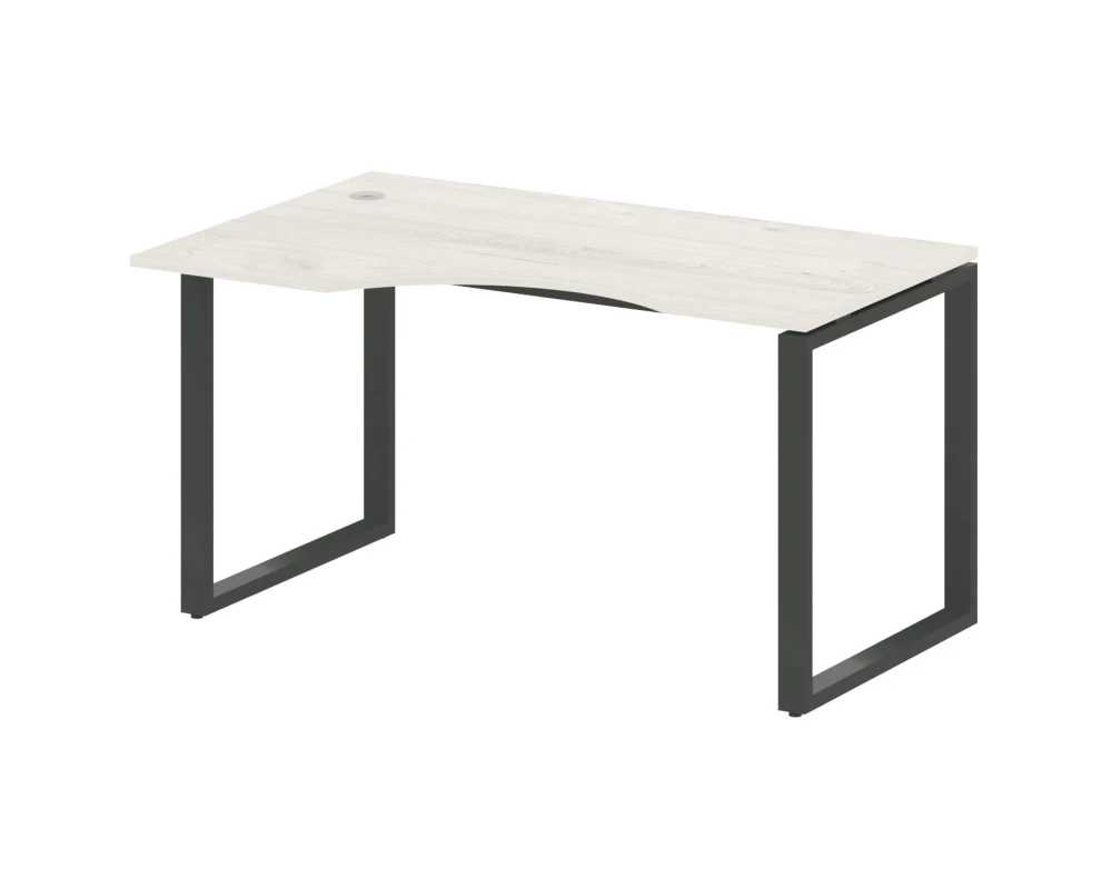 Стол криволинейный левый на О-образном м/к 140x90x75 Метал Систем / Metal System