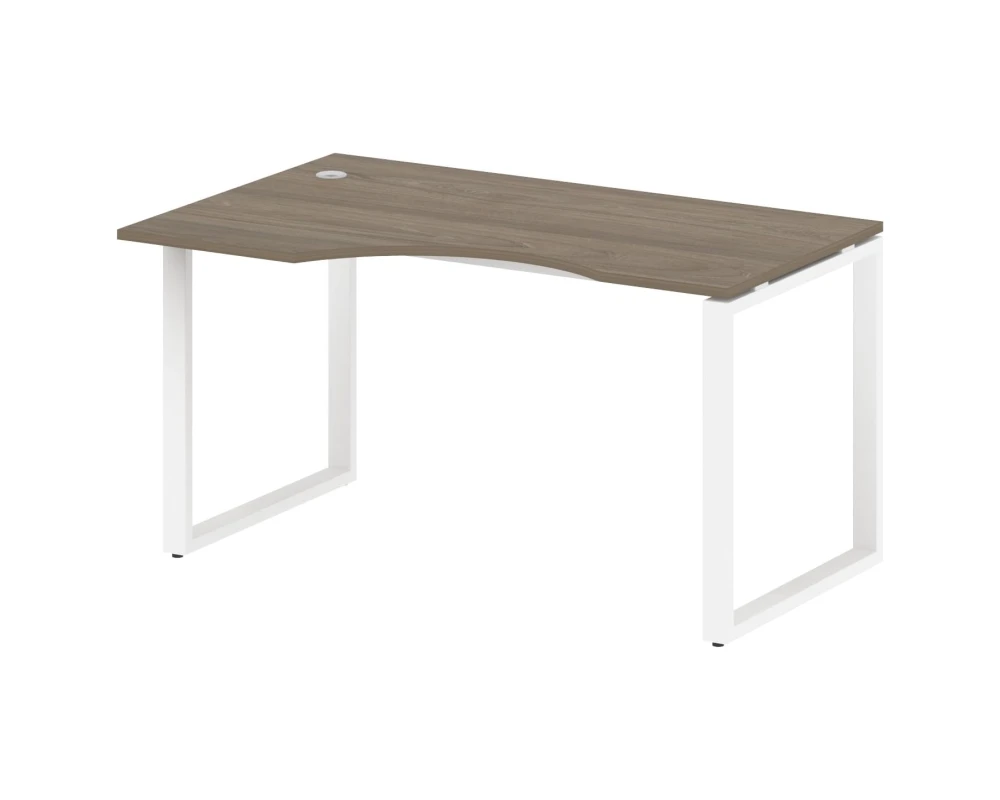 Стол криволинейный левый на О-образном м/к 140x90x75 Метал Систем / Metal System