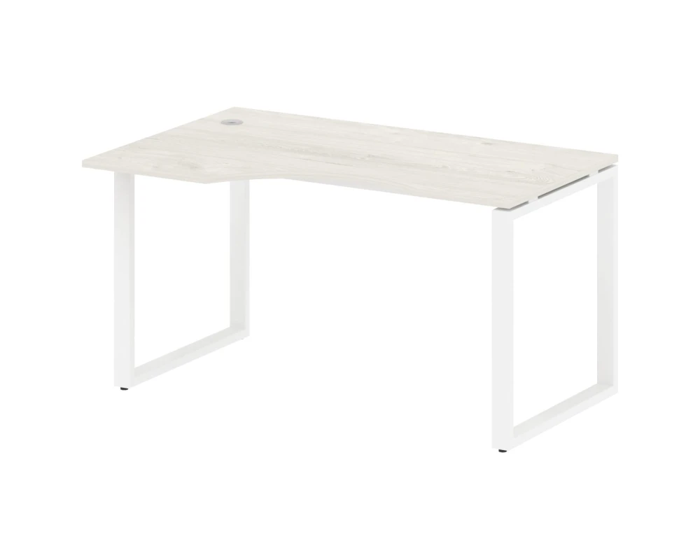 Стол криволинейный левый на О-образном м/к 140x90x75 Метал Систем / Metal System