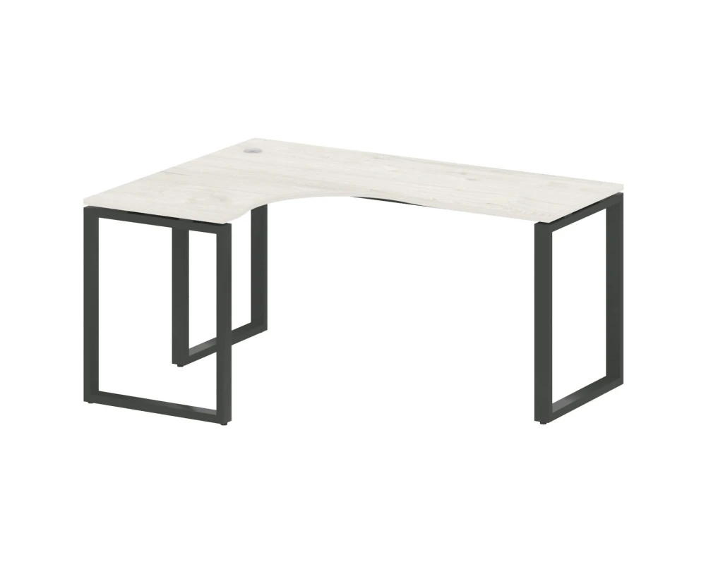 Стол криволинейный левый на О-образном м/к 160x120x75 Метал Систем / Metal System