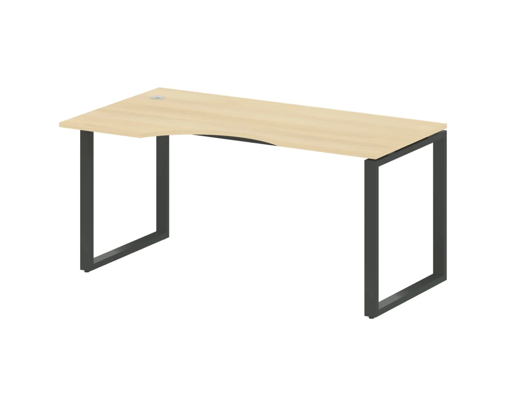 Стол криволинейный левый на О-образном м/к 160x90x75 Метал Систем / Metal System