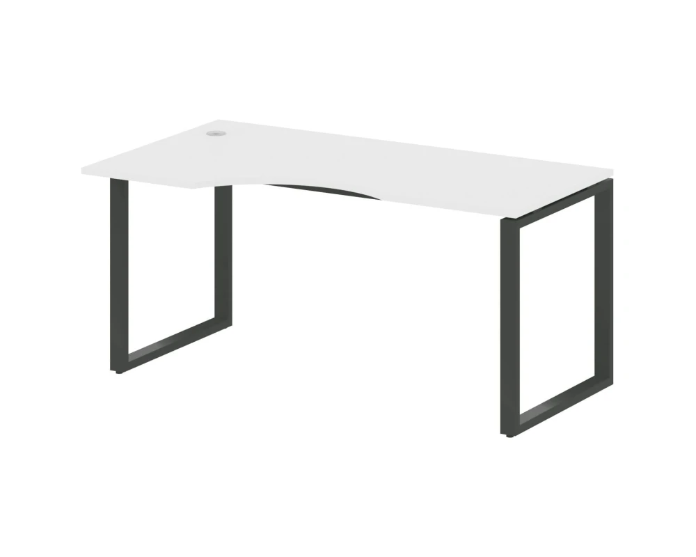 Стол криволинейный левый на О-образном м/к 160x90x75 Метал Систем / Metal System