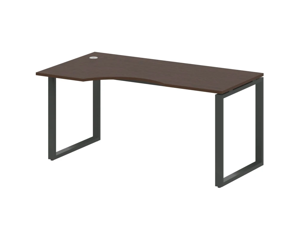 Стол криволинейный левый на О-образном м/к 160x90x75 Метал Систем / Metal System