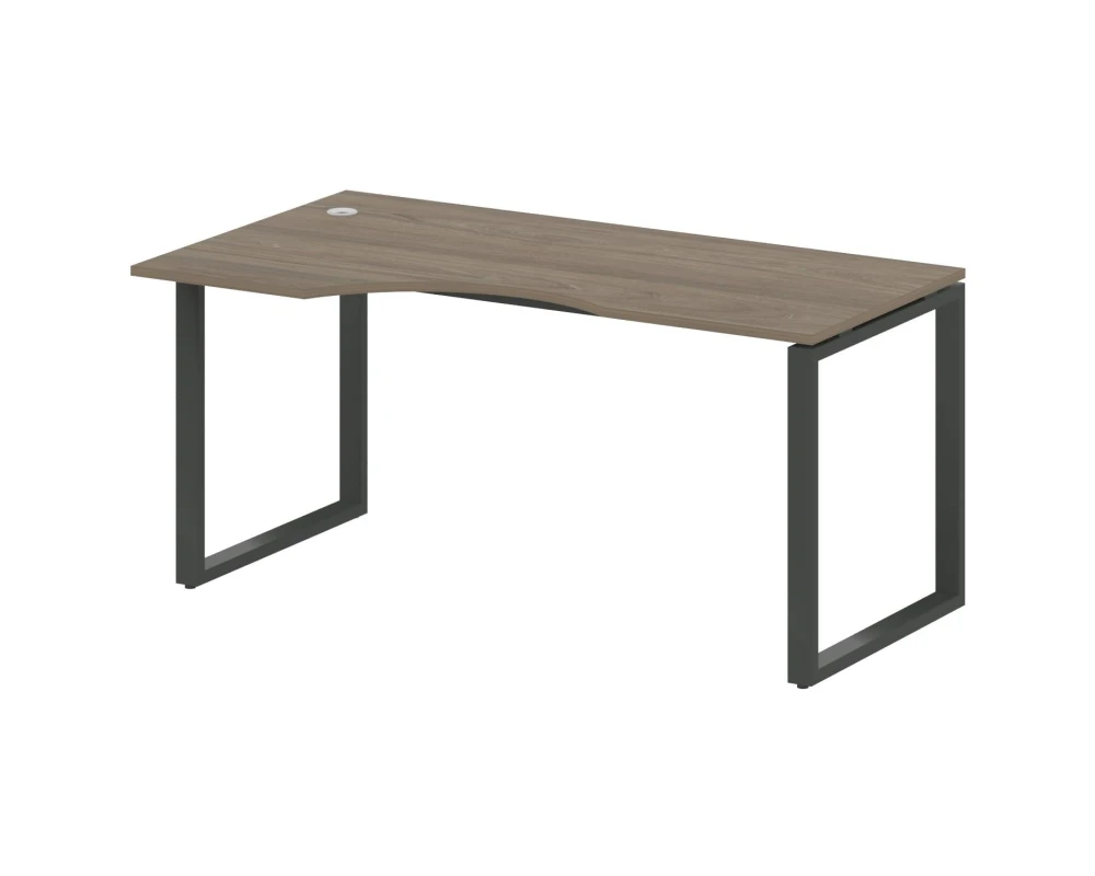 Стол криволинейный левый на О-образном м/к 160x90x75 Метал Систем / Metal System